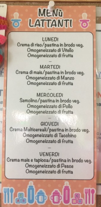 menu lattanti